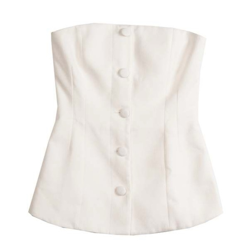 Ciao Lucia Ottavia strapless textured top